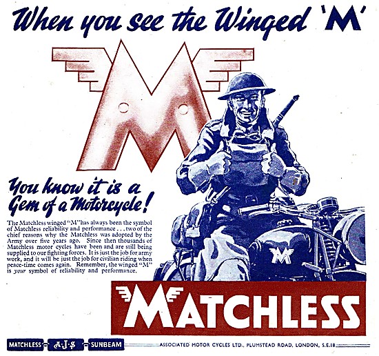 Matchless Military Motor Cycles - Associated Motor Cycles Ltd    