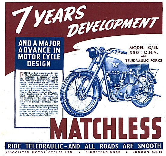 Matchless G/3L - Teledraulic Forks - AMC Motor Cycles            