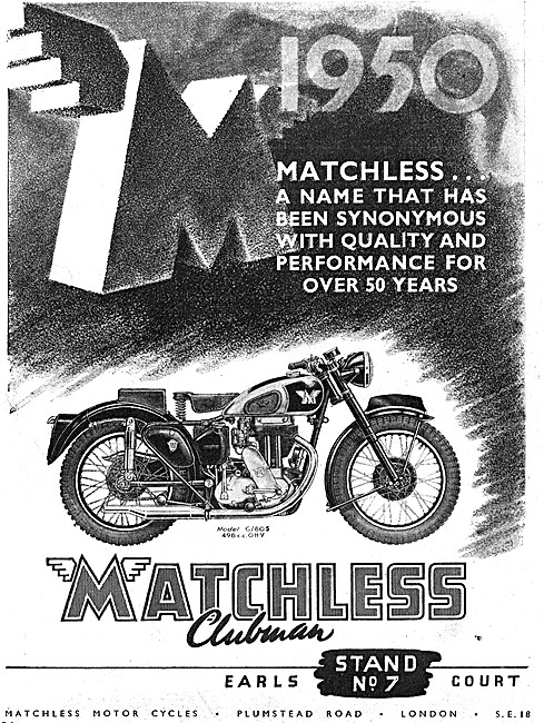 1949 Matchless G/80S Motor Cycle                                 