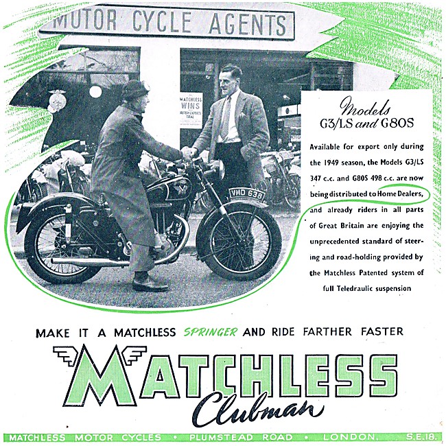 1950 Matchless G3 - Matchless G80S                               