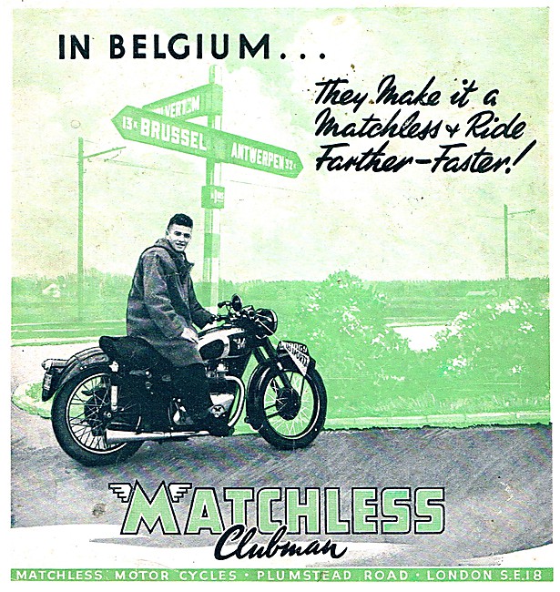 1950 Matchless Clubman Touring Motor Cycles                      