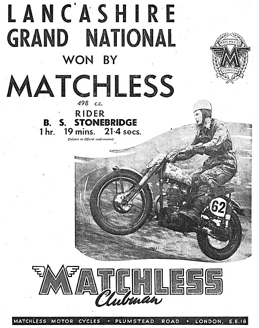 Matchless 498 cc Trials Motorcycles                              