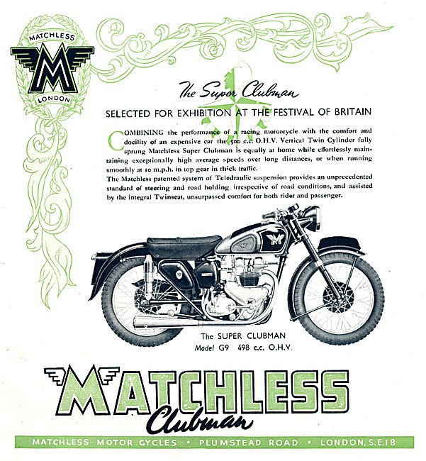 Matchless G9 Super Clubman 500 cc                                