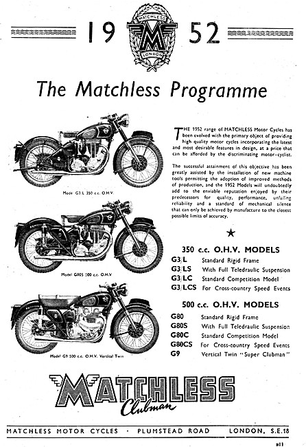 Matchless G9 - Matchless G80S                                    