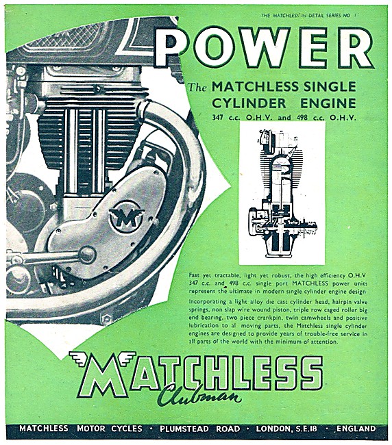 Matchless Singles 1951                                           