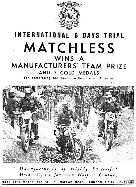 Matchless Trials Motorcycles                                     