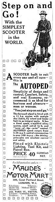 Autoped Motor Scooter 1920                                       