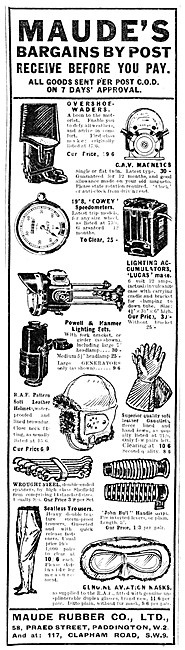 Maudes Motor Mart Mail Order Motorcycle Accessories 1928         