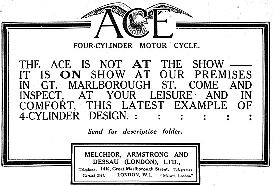 1920 Ace Four-Cylinder Motor Cycle                               