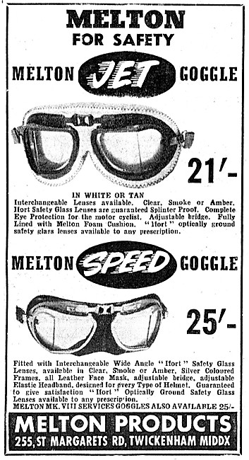 Melton Goggles For Jet Helmets - Melton Jet Goggles              