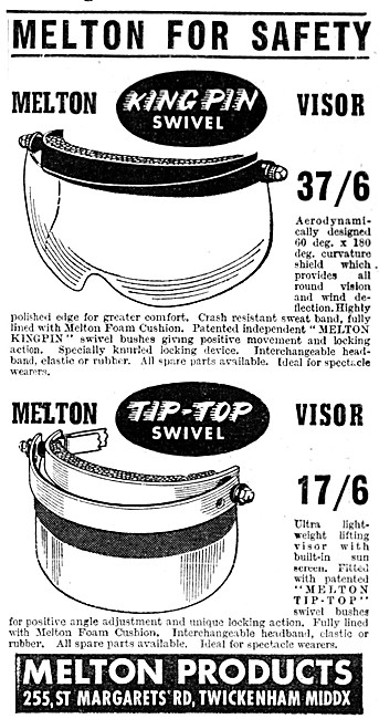 Melton Kin Pin Swivel Helmet Visors                              