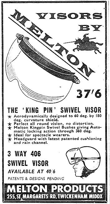 Melton King Pin Swivel Helmet Visors                             