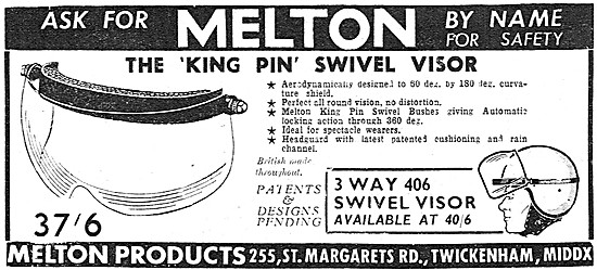 Melton King Pin Swivel Helmet Visors                             