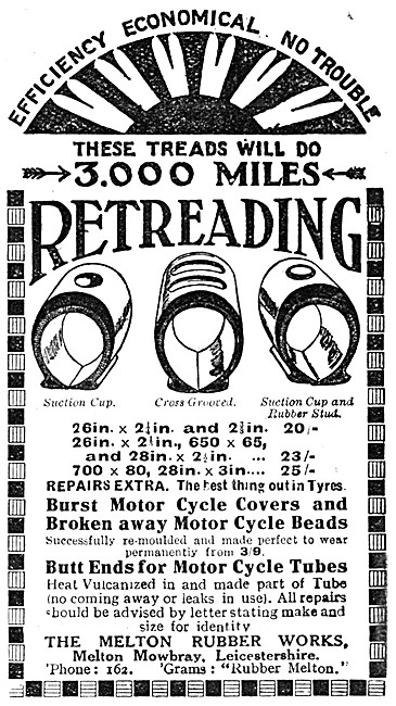 Melton Rubber Motor Cycle Tyres & Retreads                       