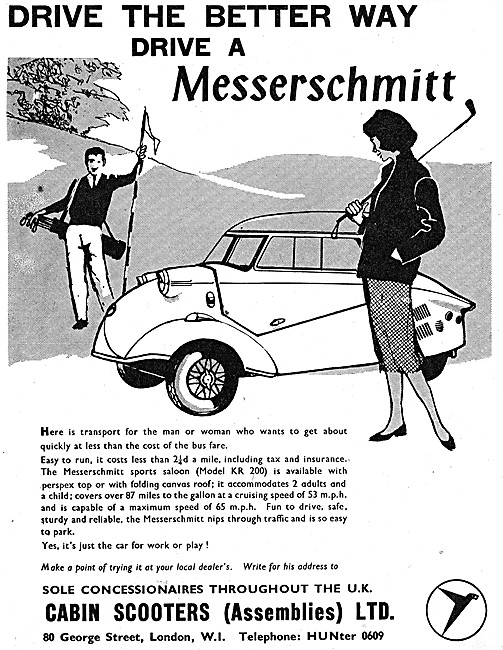 Messerschmitt Bubble Cars - Messerschmit KR 200 Sports Saloon    