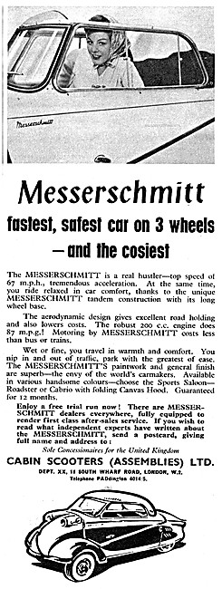 Messerschmitt Bubble Cars - Messerschmitt Micro Cars             