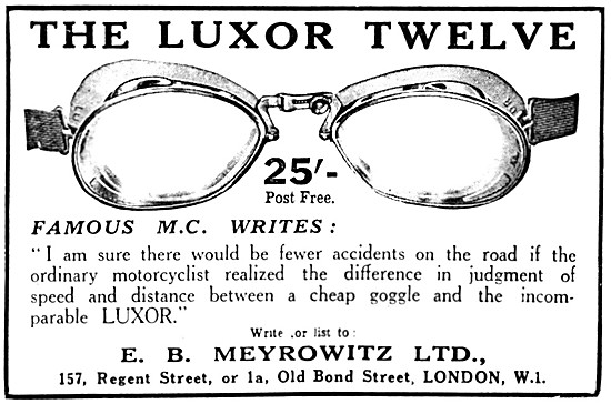Meyrowitz Luxor 12 Goggles - Luxor Twelve Goggles 1937 Pattern   