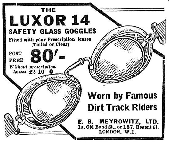 Meyrowitz Luxor 14 Safety Glass Goggles 1946 Advert              
