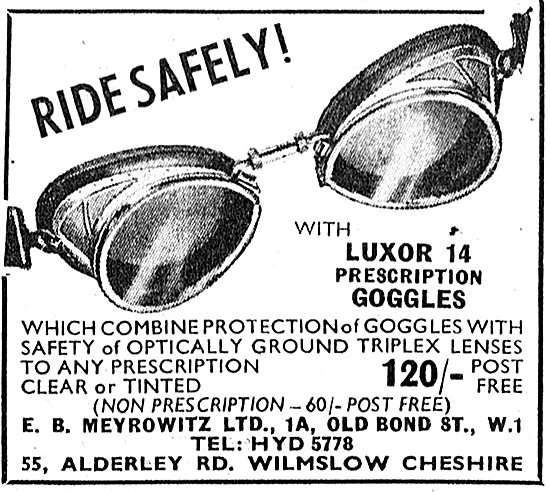 Meyrowitz Luxor 14 Prescription Goggles 1962                     