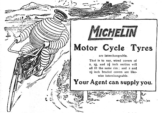 Michelin Motor Cycle Tyres - Michelin Man Advert                 