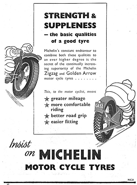 Michelin Zigzag Motorcycle Tyres - Michelin Golden Arrow Tyres   