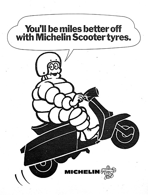 Michelin Motor Scooter Tyres Advert 1972                         