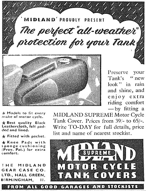 Midland Supreme Motor Cycle Tak Covers                           