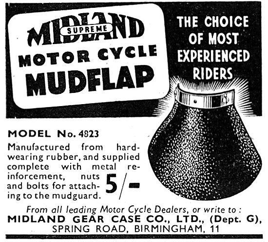 Midland Supreme Motor Cycle Mudflaps                             