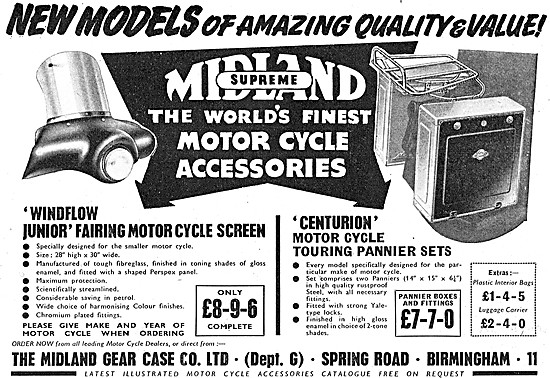 1958 Midland Gear Case Windflow Motor Cycle Screen               