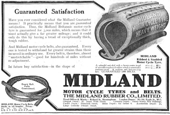 Midland Rubber Motor Cycle Tyres & Belts                         