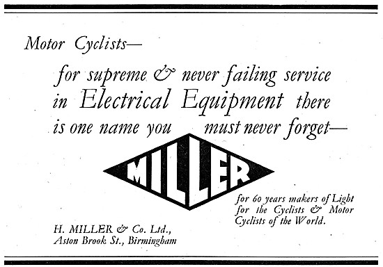 Miller Motor Cycle Accessories - Miller Electrical Products      