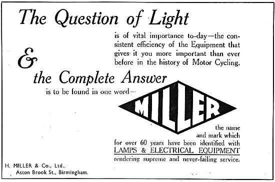 Miller Motor Cycle Lighting - Miller Electrical Products         