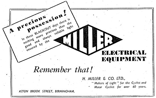 Miller Motorcycle Electrical Equipment 1942                      