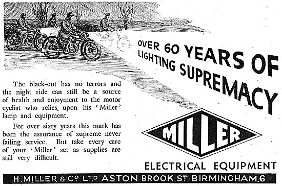 Henry Miller Motor Cycle Lighting - Miller Electrical Products   