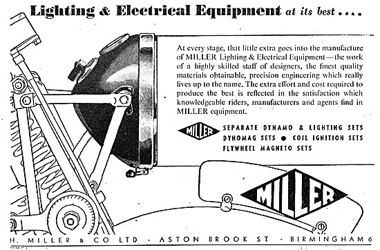 Miller Motor Cycle Lamps1945                                     