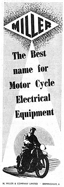 Miller Motor Cycle Electrical Equipment 1951                     