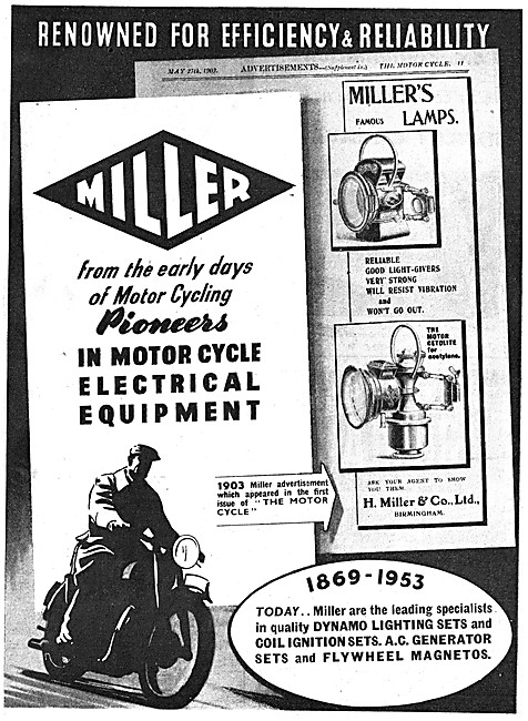Miller Motor Cycle Lightiing -  Miller Electrical Products       