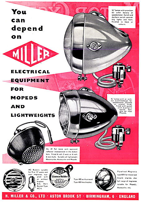 Miller Motor Cycle Electrical Products                           