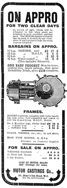 Motor Castings & Minerva Pattern Frames                          