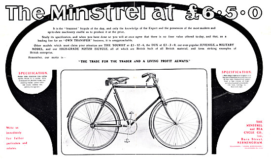 Minstrel & Rea Cycles & Motor Cycles                             
