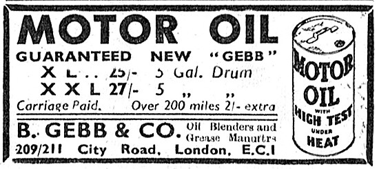 Gebb Oil Blenders - Gebb Motor Oils                              