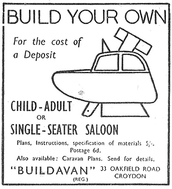 Buildavan Build Your Own Sidecar Plans 1953                      