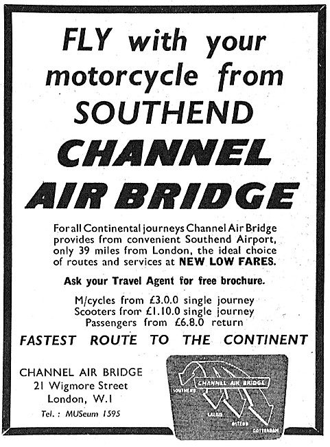 Channel Air Bridge Air Ferries 1960 Advert                       