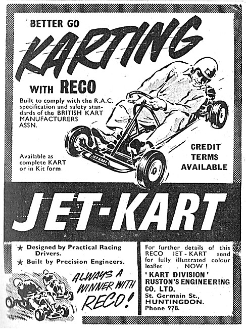 1960 Reco Karts - Reco Jet-Kart - Reco Go-Karts                  