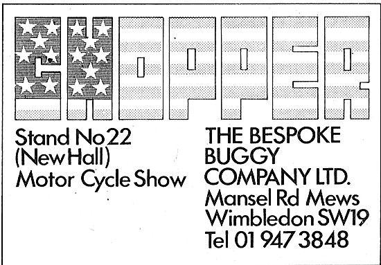 The Bespoke Buggy Company Motorcycle Choppers 1972 Advert        