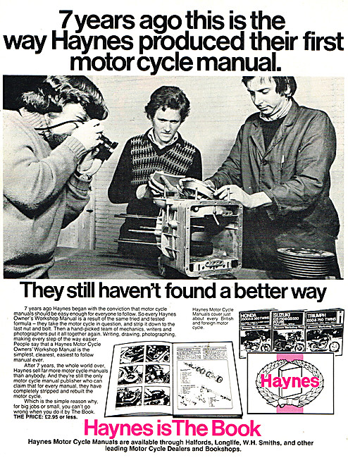 Haynes Motor Cycle Manuals                                       
