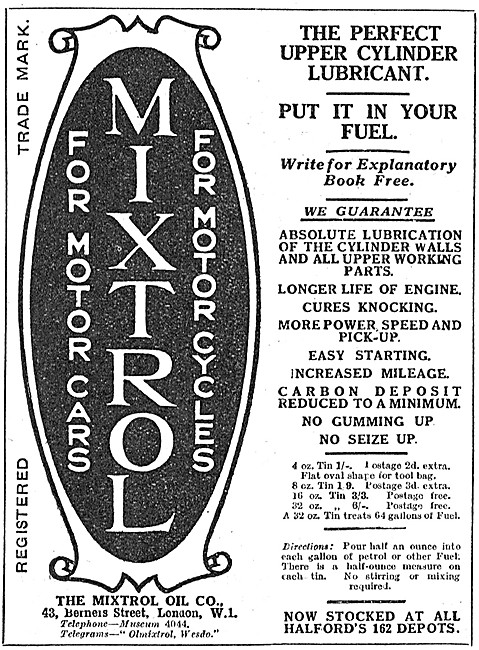 Mixtrol Upper Cylinder Lubrication                               