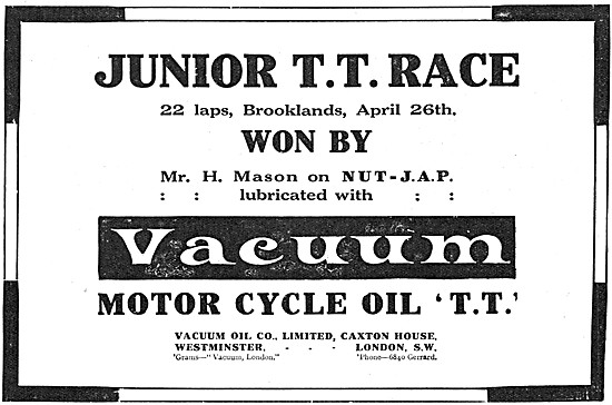 Vacuum Motor Cycle Oil TT                                        