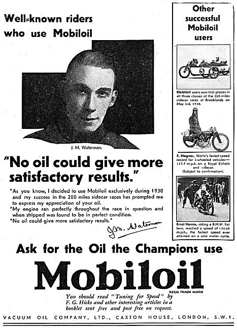Mobiloil Motor Oil                                               