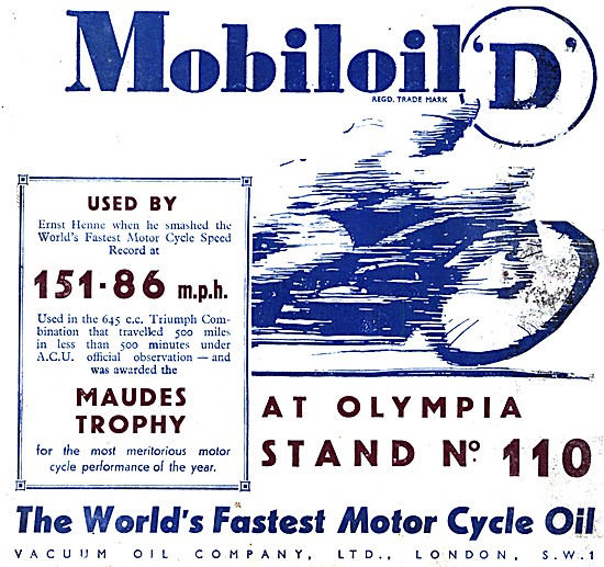 Mobilgas Petrol - Mobiloil D Engine Oil                          